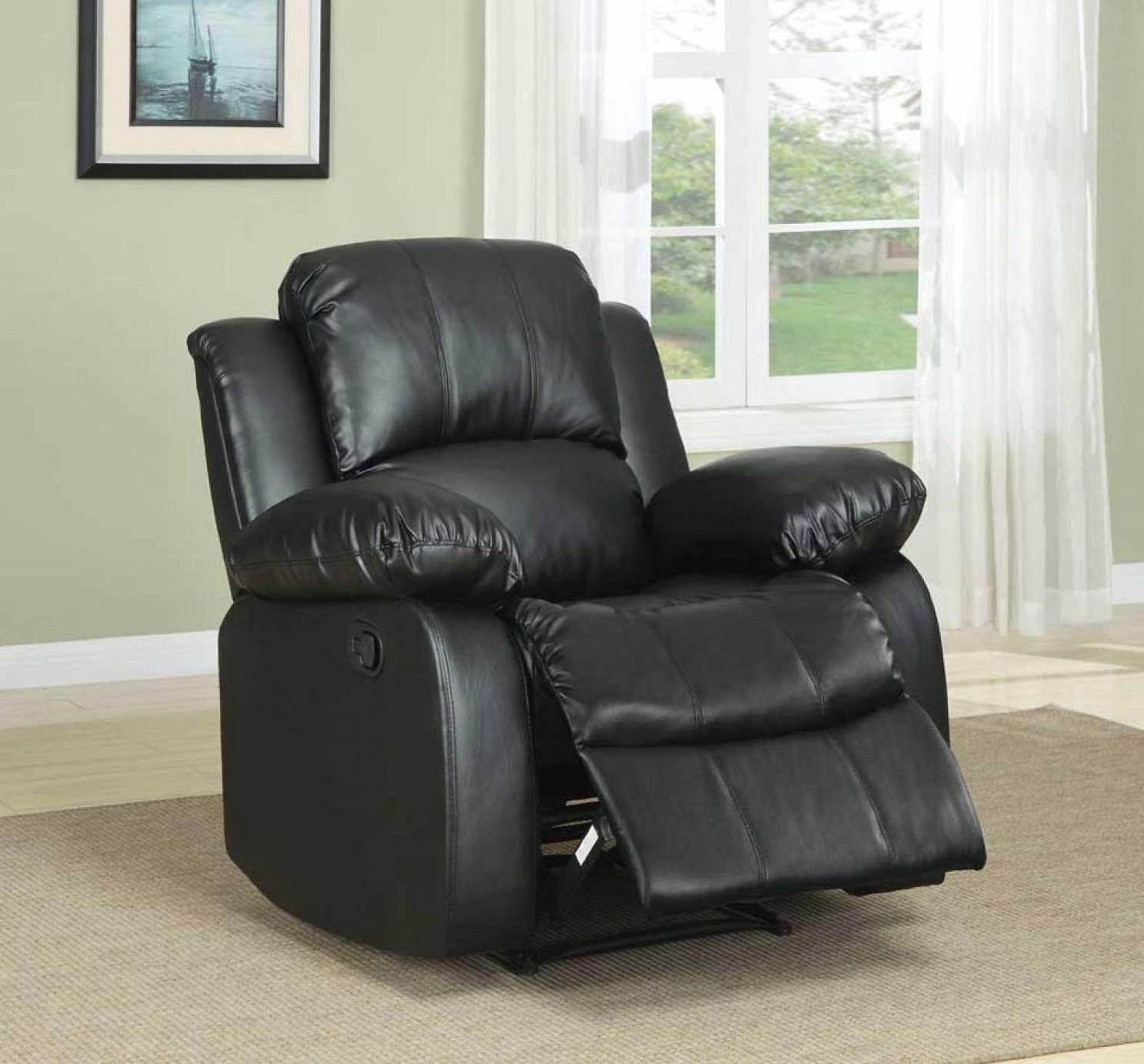 Bradley Manual Recliner Chair Pic 2 ( Heading Manual Recliner Black Chair